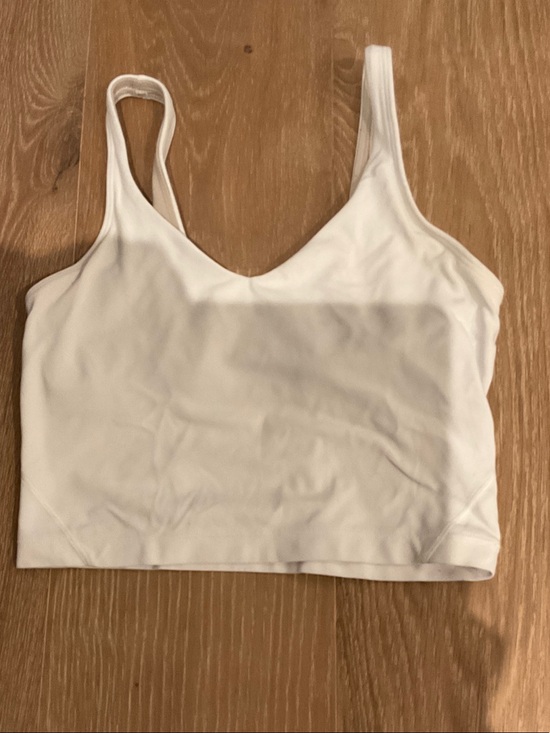 lululemon athletica Tops - Lululemon Women's White V-Neck Cropped Tank Top